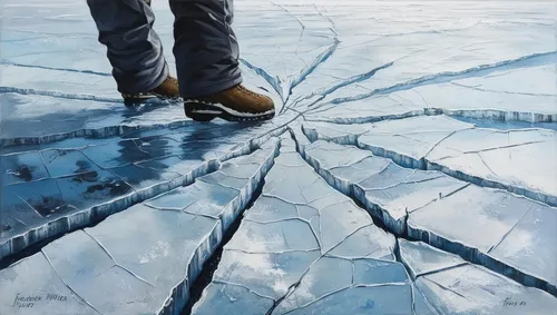 November Challenge - "The frozen lake cracked beneath his feet." by davidkcyip